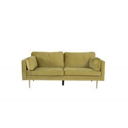 Boom Sofa Grøn Velour med messingfarvet stålben