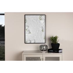 Plakat med Hvide Roser - Hvid