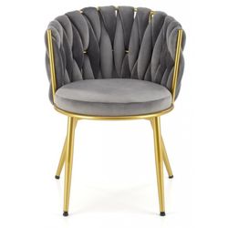 K517 Spisebordsstol - Grå Velour