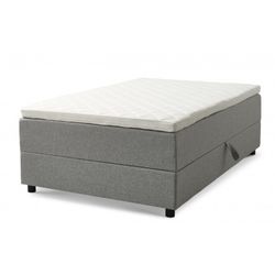 SPACE 7-Zonet 120x200 cm Boksmadras seng med opbevaring lysegrå