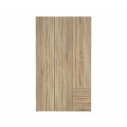 Bolmen garderobeskab 115 cm 3 låger - Eg
