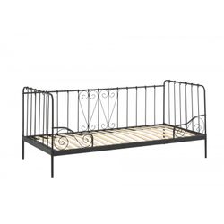 Enkeltseng daybed 90 x 200 cm – Alice, sort metal