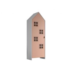 Garderobeskab til børn Casami – lyserød strandhus-design