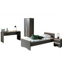 Børneværelses-sæt London 90 x 200 cm – antracit