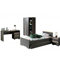 Børneværelsessæt London (90×190/90×200) – Antracit