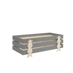 Børneseng sæt 90 × 200 – Modulo, grå (3 stk.)