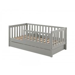 Tremmeseng junior 70 × 140 cm med skuffe – grå (TOD)