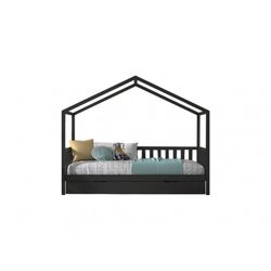 Husseng med skuffe Dallas sæt – 90 × 200 cm / 90 × 190 cm – antracit