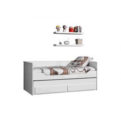 Børneseng med opbevaring og hylder – Robin Sæt, hvid