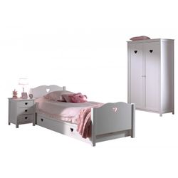 Børneværelses sæt – Amori Hvid (seng 90 × 200 cm)