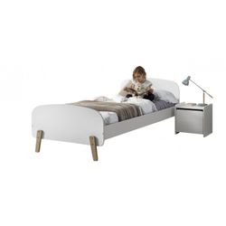 Børneseng med natbord 90 x 200 cm – Kiddy, hvid