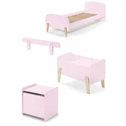 Børneseng sæt 90 x 200 cm – Kiddy lyserød