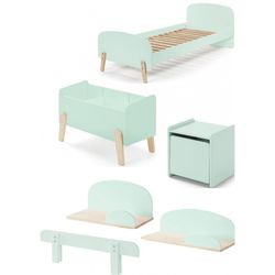Børneseng sæt 90 x 200 cm – Kiddy, mintgrøn