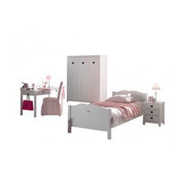 Børneværelses sæt – Amori, hvid (seng 90 × 200 cm)