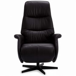 Delta Lænestol - Sort ægte Læder