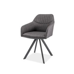 Milton dreje spisestol grå med armlæn