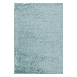 Fluffy tæppe - Blå - 200X200 (Rundt)