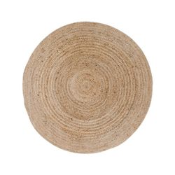 Bombay Tæppe - Rundt tæppe i flettet natur jute Ø120 cm