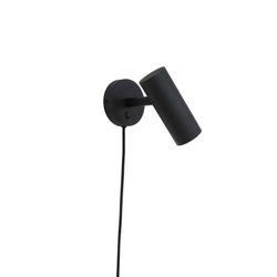 Paris Væglampe - Lampe i sort med stofledning på 190 cm Pære: GU10/5W LED IP20