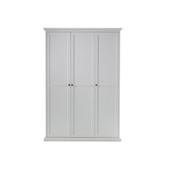 Bordeaux garderobeskab 138 cm 3 låger - Hvid