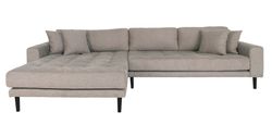 Lido - Venstrevendt Chaiselongsofa - Beige stof