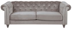 Charlietown 3-personers sofa Sandfarvet velour