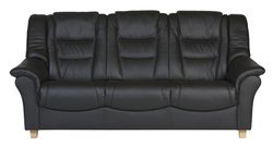 Strib 3 personers sofa Læder