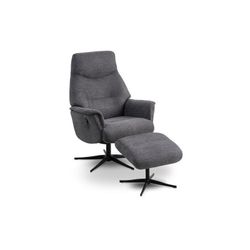 Villads lænestol + skammel - Antracit