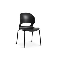 Linea Sort Spisebordsstol med sort Frame stel