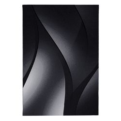 Plus 8010 tæppe - Sort - 80X150