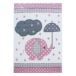 Børnetæppe Kids 570 - Pink - 160X160 (Rundt)