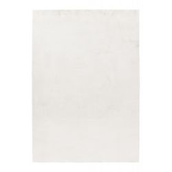 Pouffy Shaggy tæppe Ensfarvet - Creme - 200x290