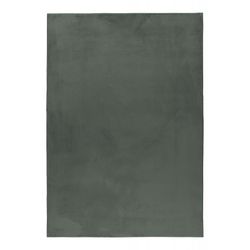 Pouffy Shaggy tæppe Ensfarvet - Grøn - 160x230