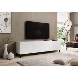 TV bord ASTI mat Hvid / mat Hvid