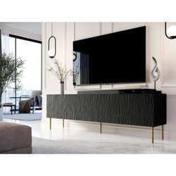 JUNGLE TV bord 190cm - Sort mat