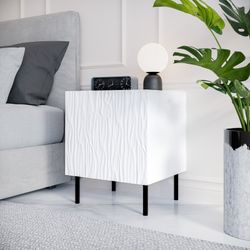 JUNGLE sengebord - Hvid mat/Hvid mat