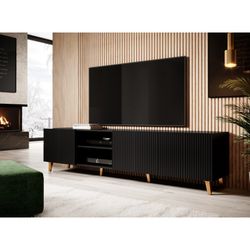 PAFOS TV bord 200/4D Sort/Sort