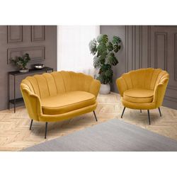 AMORINITO 2 pers. sofa - sennep