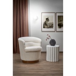 AMY lænestol Creme/Valnød
