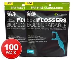 2 x Caredent Eeziflossers Biodegradeable Dental Floss 50pk
