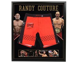 Randy Couture Signed & Framed UFC Trunks