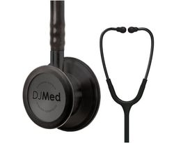 DJMed Classic Stethoscope, Dual Head, Black & Black