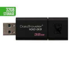 Kingston 32GB DataTraveler 100G3 USB 3.0 Flash Drive