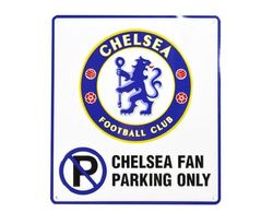 Chelsea FC Official Football Crest No Parking Sign (White/Blue) - SG6671