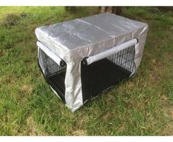 36' Collapsible Metal Dog Puppy Rabbit Crate Cage Cat Carrier With Cover