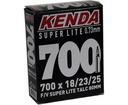 Kenda 700x18/25c Super Lite 80mm Presta Valve Bike Tube - Black