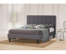 Istyle Alexis Wilt Double Bed Frame Fabric Grey