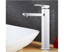Chrome Tall Basin Mixer Tap for Above Counter Bench Top Basin Bathroom Faucets WELS