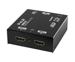 HDMI2SP Pro2 2 Way HDMI Splitter 1 In 2 Out 3D 4K2k Compatible Hdcp V1.4 Compliant 2 WAY HDMI SPLITTER 1 IN 2 OUT
