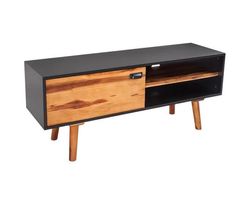 Solid Acacia Wood TV Stand Entertainment Unit Media DVD Storage Cabinet